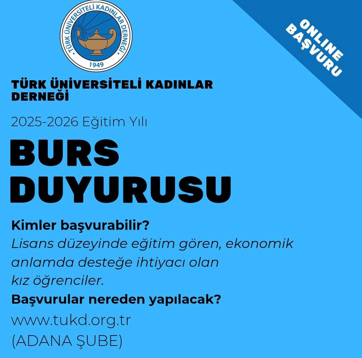 Burs Başvurusu Kız Öğrencilerimize Destek